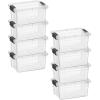 image:imageSuperio Clear Storage Boxes with Lids 875 Quart Plastic Container Bins for Organizing Stackable Crates BPA Free Non Toxic Odor Free Organizers for Home Office and Dorm 6 Pack105 Quarts