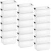 image:imageSuperio Clear Storage Boxes with Lids 875 Quart Plastic Container Bins for Organizing Stackable Crates BPA Free Non Toxic Odor Free Organizers for Home Office and Dorm 6 Pack66 Quart