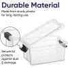 image:imageSuperio Clear Storage Boxes with Lids 875 Quart Plastic Container Bins for Organizing Stackable Crates BPA Free Non Toxic Odor Free Organizers for Home Office and Dorm 6 Pack105 Quarts