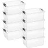 image:imageSuperio Clear Storage Boxes with Lids 875 Quart Plastic Container Bins for Organizing Stackable Crates BPA Free Non Toxic Odor Free Organizers for Home Office and Dorm 6 Pack21 Qt