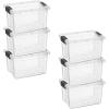image:imageSuperio Clear Storage Boxes with Lids 875 Quart Plastic Container Bins for Organizing Stackable Crates BPA Free Non Toxic Odor Free Organizers for Home Office and Dorm 6 Pack14 Quarts