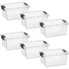 image:imageSuperio Clear Storage Boxes with Lids 875 Quart Plastic Container Bins for Organizing Stackable Crates BPA Free Non Toxic Odor Free Organizers for Home Office and Dorm 6 Pack185 Qt