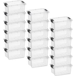 image:imageSuperio Clear Storage Boxes with Lids 875 Quart Plastic Container Bins for Organizing Stackable Crates BPA Free Non Toxic Odor Free Organizers for Home Office and Dorm 6 Pack185 Quarts