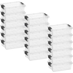 image:imageSuperio Clear Storage Boxes with Lids 875 Quart Plastic Container Bins for Organizing Stackable Crates BPA Free Non Toxic Odor Free Organizers for Home Office and Dorm 6 Pack127 Quarts