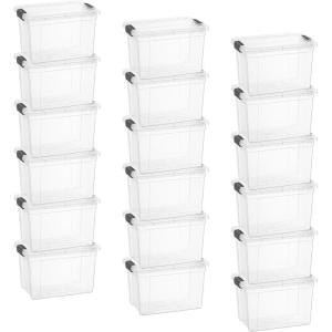 image:imageSuperio Clear Storage Boxes with Lids 875 Quart Plastic Container Bins for Organizing Stackable Crates BPA Free Non Toxic Odor Free Organizers for Home Office and Dorm 6 Pack475 Quart