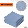 image:imageSuperio Blue Microfiber Cleaning Cloth for Car House Bathroom 16x16 Miracle Cloth Streak and Lint Free No Detergent All Purpose Cleaning Towel Washable Rag 4Blue