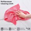 image:imageSuperio Pink Microfiber Cleaning Cloth for Cars Kitchen Bathroom 16x16 Miracle Cloth Lint Free Rags for Cleaning House Washable Reusable No Detergents Needed Scratch amp Streak Free 18 Pack