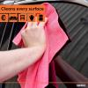 image:imageSuperio Pink Microfiber Cleaning Cloth for Cars Kitchen Bathroom 16x16 Miracle Cloth Lint Free Rags for Cleaning House Washable Reusable No Detergents Needed Scratch amp Streak Free 24 Pack