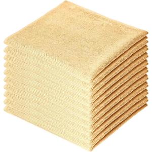 image:imageSuperio Yellow Microfiber Cleaning Cloth for Cars House Bathroom 16x16 Miracle Cloth Streak Free Lint Free Rag Cleaning Towel No Detergent Needed 10 Pack