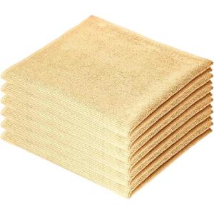 image:imageSuperio Yellow Microfiber Cleaning Cloth for Cars House Bathroom 16x16 Miracle Cloth Streak Free Lint Free Rag Cleaning Towel No Detergent Needed 6 Pack