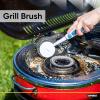 image:imageBBQ Grill Brush Bristle Free Stainless Steel Scrubber Cleaner Dishwashing Brush with Long Handle Great for Pots Pans Stove Cast Iron GasCharcoaland Electric Grills Griddle Blue 2 Refills
