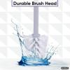image:imageDecorative Plastic Toilet Bowl Brush and Holder Set Blue 1 Pack Cleaner Scrubber for Bathroom  Ribbed DesignBrown
