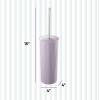 image:imageDecorative Plastic Toilet Bowl Brush and Holder Set Blue 1 Pack Cleaner Scrubber for Bathroom  Ribbed DesignLilac
