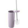 image:imageDecorative Plastic Toilet Bowl Brush and Holder Set Blue 1 Pack Cleaner Scrubber for Bathroom  Ribbed DesignLilac