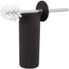 image:imageDecorative Plastic Toilet Bowl Brush and Holder Set Taupe 2 Pack Cleaner Scrubber for Bathroom  Ribbed DesignBrown