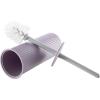 image:imageDecorative Plastic Toilet Bowl Brush and Holder Set Taupe 2 Pack Cleaner Scrubber for Bathroom  Ribbed DesignLilac