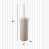 image:imageDecorative Plastic Toilet Bowl Brush and Holder Set Taupe 2 Pack Cleaner Scrubber for Bathroom  Ribbed DesignTaupe