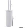 image:imageDecorative Plastic Toilet Bowl Brush and Holder Set Taupe 2 Pack Cleaner Scrubber for Bathroom  Ribbed DesignWhite Smoke