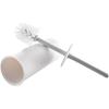 image:imageDecorative Plastic Toilet Bowl Brush and Holder Set White 1 Pack Cleaner Scrubber for Bathroom  Ribbed Design1