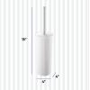 image:imageDecorative Plastic Toilet Bowl Brush and Holder Set White 1 Pack Cleaner Scrubber for Bathroom  Ribbed Design2