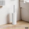 image:imageDecorative Plastic Toilet Bowl Brush and Holder Set White 1 Pack Cleaner Scrubber for Bathroom  Ribbed Design2