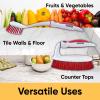 image:imageDeep Cleaning Brush Scrubber Set of 2  Double Sided Dish and Vegetable Brush and AllPurpose Scrub Brush  Heavy Duty NonScratch Multipurpose Utility Scrubber for Home Kitchen Bathroom  Red