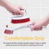 image:imageDeep Cleaning Brush Scrubber Set of 2  Double Sided Dish and Vegetable Brush and AllPurpose Scrub Brush  Heavy Duty NonScratch Multipurpose Utility Scrubber for Home Kitchen Bathroom  Red