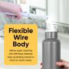 image:imageSuperio Baby Bottle Brush Cleaner Water Bottle Cleaner Brush Scrubber Cup Brush Cleaner Blue Bottle Washer with Long Handle Silicone Grip Sturdy Bristles 2 Pack