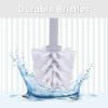image:imageSuperio Decorative Plastic Toilet Bowl Brush and Holder Set Cleaner Scrubber for Bathroom 3 Stone Blue