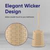 image:imageSuperio Wicker Style Toilet Bowl Brush and Holder Beige Durable Toilet Brush to Clean Bowl