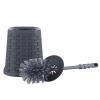 image:imageSuperio Wicker Style Toilet Bowl Brush and Holder Onyx Grey Durable Toilet Brush to Clean Bowl