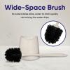 image:imageToilet Brush Cleaner and Holder EcoFriendly Toilet Bowl Cleaner Brush with Scrubbing Wand Brush and Storage Caddy for Easy Bathroom Cleaning 2Pack
