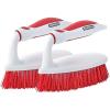 image:imageSuperio Cleaning Scrub Brush with Stiff Bristles and Comfort Grip HandleRed 2 Pack HeavyDuty Household Utility Scrubber for Kitchen Bathroom Shower Sink Toilet