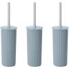 image:imageSuperio Decorative Plastic Toilet Bowl Brush and Holder Set Cleaner Scrubber for Bathroom 3 Stone Blue