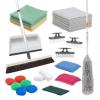 image:imageSuperio Passover amp Spring Cleaning Bundle  Broom Dustpan Towels Sponges Brushes Duster Eraser amp Scouring Pads MultiPurpose Home amp Kitchen Set