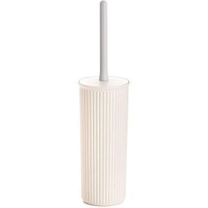 image:imageDecorative Plastic Toilet Bowl Brush and Holder Set Blue 1 Pack Cleaner Scrubber for Bathroom  Ribbed DesignEco
