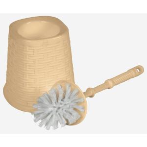 image:imageSuperio Wicker Style Toilet Bowl Brush and Holder Beige Durable Toilet Brush to Clean Bowl