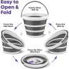 image:imageSuperio Collapsible Bucket 2 Gallon Bucket with Handle Grey Car Wash Bucket Small Foldable Silicone Pail for Camping Fishing Cleaning Mopping 10 Liter 21