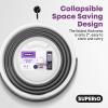 image:imageSuperio Collapsible Bucket 2 Gallon Bucket with Handle Grey Car Wash Bucket Small Foldable Silicone Pail for Camping Fishing Cleaning Mopping 10 Liter 26