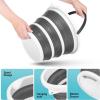 image:imageSuperio Collapsible Bucket 2 Gallon Bucket with Handle Grey Car Wash Bucket Small Foldable Silicone Pail for Camping Fishing Cleaning Mopping 10 Liter 21