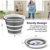 image:imageSuperio Collapsible Bucket 2 Gallon Bucket with Handle Grey Car Wash Bucket Small Foldable Silicone Pail for Camping Fishing Cleaning Mopping 10 Liter 22
