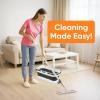 image:imageSuperio Fold N Go 10L Collapsible Mop Bucket with Wheels SelfWringing Microfiber Flat Mop amp 8x45 Reusable Pad  Portable HandsFree Cleaning Set for Home amp Outdoor Use