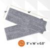 image:imageSuperio Microfiber Mop Pads Refill Miracle Mop Dust Mop Replacement Head 16 Inch Damp Mop Refill for Flat Mop Set with VelcroGrey 12 pack