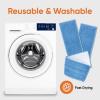 image:imageSuperio Microfiber Mop Pads Washable Microfiber Refill for Superio Miracle Mop Microfiber Mop Replacement Head with Velcro 16 Inch Blue Mop Refill for Flat Spray Mop Set 12 Pack