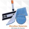 image:imageSuperio Microfiber Mop Pads Washable Microfiber Refill for Superio Miracle Mop Microfiber Mop Replacement Head with Velcro 16 Inch Blue Mop Refill for Flat Spray Mop Set 12 Pack