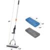 image:imageSuperio Miracle Microfiber SelfWringing Flat Mop with Telescopic Handle amp Replacement Pad  Lightweight HeavyDuty Mop for Hardwood Tile Laminate amp Walls  GreyMop with 2 Replacement Pads
