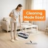 image:imageSuperio Miracle Mop with Telescopic Handle amp Microfiber Pad Fold N Go 10L Collapsible Mop Bucket with Wheels  Portable Cleaning Set for Vinyl Tile Hardwood amp More  Grey