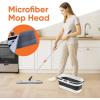 image:imageSuperio Miracle Mop with Telescopic Handle amp Microfiber Pad Fold N Go 10L Collapsible Mop Bucket with Wheels  Portable Cleaning Set for Vinyl Tile Hardwood amp More  Grey