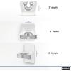 image:imageSuperio Mop and Broom Holder Set of 4 Single Piece Hooks White Plastic Wall Mount Cleaning Storage Tool Organizer HeavyDuty Hook for Kitchen Closet Garage and OfficePlastic
