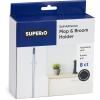 image:imageSuperio Mop and Broom Holder Set of 4 Single Piece Hooks White Plastic Wall Mount Cleaning Storage Tool Organizer HeavyDuty Hook for Kitchen Closet Garage and OfficePlastic